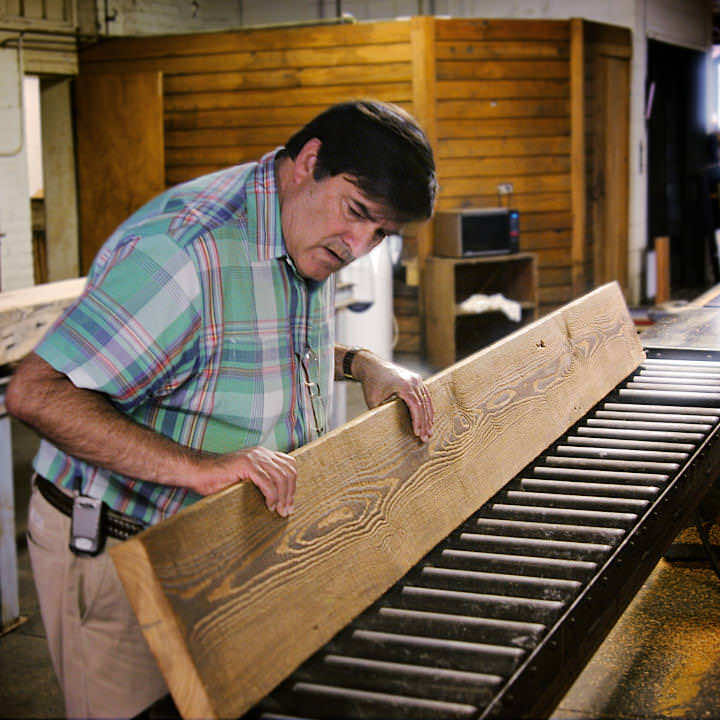 taylor moore selecting heart pine lumber