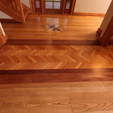 Reclaimed Antique Flooring Custom Design - E.T. Moore Custom Home