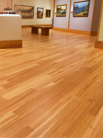 reclaimed wood floor in folk museum