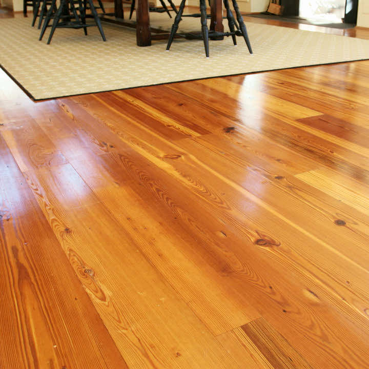  beautiful wood floors in an eat-in kitchen