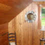 Mountian Cabin Bedroom with Nail Hole Heart Pine Rare Wood Showcase