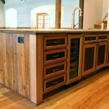 Original Finish Heart Pine Custom Kitchen Island