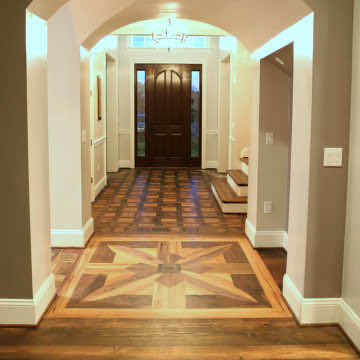 Custom Inlay Flooring made with Tidewater Heart Pine