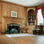 Custom Built Dining Room with Edge Grain Heart Pine Rare Wood Showcase