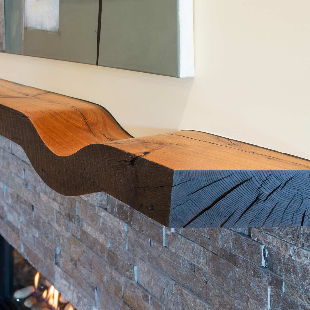 Reclaimed Oak Mantel Rare Wood Showcase
