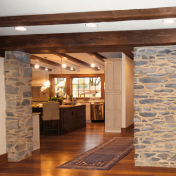 Hand Hewn Heart Pine Ceiling Beams