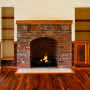 Rustic Fireplace Mantel in Living Room Rare Wood Showcase