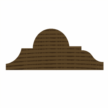 ETM-804 2” Chair Rail Cap Moulding Profile